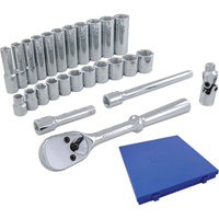 Socket & Attachment Set, 26 Pcs, 3/8" Drive Size, Deep Sidevic Inc.