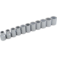 Socket Set, 11 Pcs, 3/8" Drive Size Sidevic Inc.