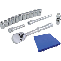 Socket & Attachment Set, 15 Pcs, 3/8" Drive Size Sidevic Inc.