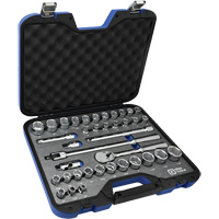 Jeu de douilles SAE et m&eacute;triques & accessoires, 38 Mcx, Prise de 1/2" Sidevic Inc.