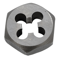 Hex Rethreading Die Nut, 1"/1-1/16" Dia., 1/8"-27 Thread, Carbon Steel/Chromium Steel Sidevic Inc.