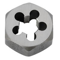 Hex Rethreading Die Nut, 1"/1-1/16" Dia., 3/8"-18 Thread, Carbon Steel/Chromium Steel Sidevic Inc.