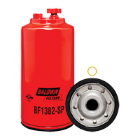 BF1382-SP Filtre &agrave; carburant s&eacute;parateur d'eau &agrave; visser avec drain & orifice pour capteur Sidevic Inc.