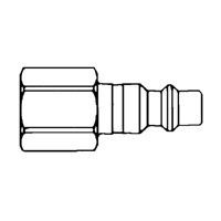 Raccords rapides - 1/2" industriel, &agrave; soupape/1 voie - Abouts, 3/8" Sidevic Inc.