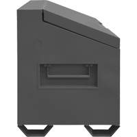 Boîte de rangement &agrave; couvercle inclin&eacute; pour le chantier, 60" x 30" x 39-3/8", Acier, Gris Sidevic Inc.