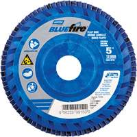 BlueFire R884P Coarse Grit Flap Disc, 5" x 7/8", Type 27, 60 Grit, Zirconia Alumina Sidevic Inc.