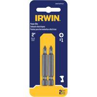 Power Bits, Phillips, #1 Tip, 1/4" Drive Size, 1-15/16" Length Sidevic Inc.