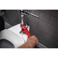 Steel Offset Hex Pipe Wrench, 2-5/8" Jaw Capacity, 10-1/2" Long, Powder Coated Finish, Ergonomic Handle Sidevic Inc.