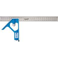 True Blue&reg; Combination Square, 12" L, Stainless Steel, Plain Sidevic Inc.