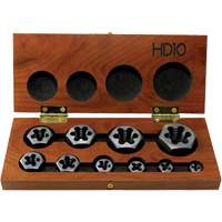 DRILLCO Hex Threading Die Set, 10 Pieces Sidevic Inc.