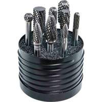 DRILLCO Magnum SET 1 Solid Carbide Double Cut Burr Set, 8 Pieces Sidevic Inc.