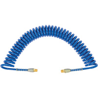 APUB-1425 Tuyau d'air en serpentin avec raccords pivotants et ressort de protection, Air, 1/4" DI x 25' lo, Polyur&eacute;thane Sidevic Inc.