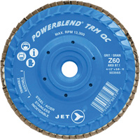 PowerBlend TRM QC Trimmable Flap Disc, 4-1/2" x 5/8"-11, Type 27, Z60 Grit, Zirconia Alumina Sidevic Inc.