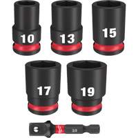 Jeu de douilles m&eacute;triques &agrave; 6 pans Shockwave Impact Duty, 6 Mcx, Chocs, Prise de 3/8" Sidevic Inc.