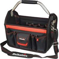 14" Open-Top Tool Carrier, Ballistic Polyester, Black/Red Sidevic Inc.