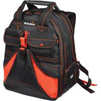 Deluxe Tool Backpack, Black/Red, Ballistic/Polyester Sidevic Inc.