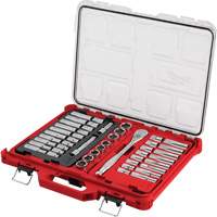 Jeu de cliquets et rochets avec organisateur &agrave; profil bas PACKOUT, 47 Mcx, Prise de 1/2", Profond Sidevic Inc.