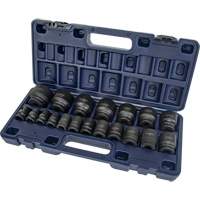 SAE Socket Set, 19 Pcs, Impact, 1/2" Drive Size Sidevic Inc.