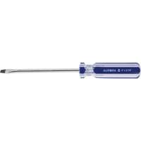 Tournevis &agrave; fente bleu transparent avec bandes, Tige de 3/16", Ronde, Prise en Plastique Sidevic Inc.