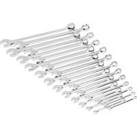 12-Point Long Pattern Combination Metric Wrench Set in Foam Storage Tray, Open-Ended, 24 Pieces, Metric Sidevic Inc.