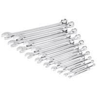 12-Point Long Pattern Combination SAE Wrench Set in Foam Storage Tray, Open-Ended, 19 Pieces, Imperial Sidevic Inc.