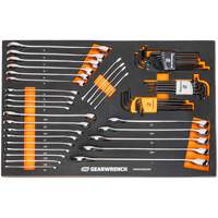 6-Point Combination Wrench and Hex Key Set in Foam Storage Tray Sidevic Inc.