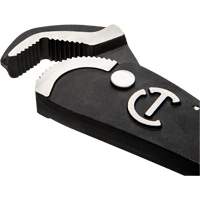 Self-Adjusting Dual Material Pipe Wrench, 1-1/2" Jaw Capacity, 12" Long, Black Oxide Finish, Cushion Handle Sidevic Inc.
