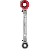 Lineman's 5-in-1 Ratcheting Wrench with Milled Strike Face, 3/4"/1"/1-1/8" Drive, Ergonomic Handle Sidevic Inc.