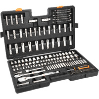 1/4", 3/8”, & 1/2" Drive 90T SAE/MM Mechanics Hand Tool Set Sidevic Inc.