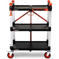 Chariot de chantier pliable &agrave; 3 &eacute;tag&egrave;res SITERUNNER, 30-3/5" lo x 20" la x 42-1/2" h, Noir Sidevic Inc.