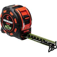 Shockforce NITE EYE Tape Measure, 1-1/4" x 25'/8 m, Metric/SAE Graduations Sidevic Inc.