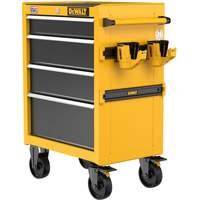 Coffre &agrave; outil roulant robuste, 4 tiroirs, 26" la x Jaune Sidevic Inc.