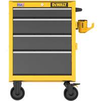 Coffre &agrave; outil roulant robuste, 4 tiroirs, 26" la x Jaune Sidevic Inc.