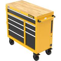 Postes de travail industriel mobile, 8 tiroirs, 40" la x Jaune Sidevic Inc.