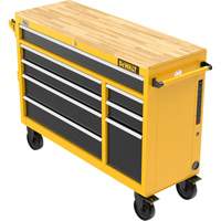 Postes de travail industriel mobile, 8 tiroirs, 52" la x Jaune Sidevic Inc.