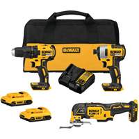 Ensemble de trois outils combin&eacute;s sans fil et sans balai, Lithium-ion, 20 V Sidevic Inc.