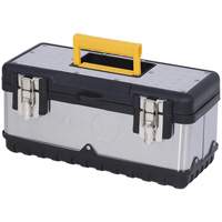 JPSTB-15 Stainless Steel Hand Tool Box, 6-1/4" D x 15" W x 7" H, Black/Silver Sidevic Inc.
