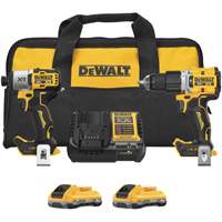 Ensemble 2 outils tournevis &agrave; chocs/perfomarteau XR avec bloc-piles POWERPACK, 20 V Sidevic Inc.