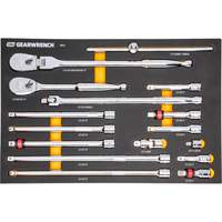1/2" 90-Tooth Ratchet & Drive Tool Set with Foam Storage Tray Sidevic Inc.