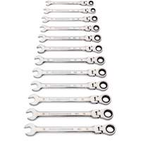 90-Tooth 12 Point Wrench Set, Flex Head/Ratcheting Combination, 12 Pieces, Metric Sidevic Inc.