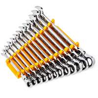 90-Tooth 12 Point Wrench Set, Flex Head/Ratcheting Combination, 12 Pieces, Metric Sidevic Inc.