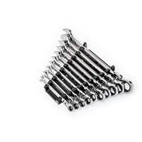 90-Tooth 12 Point SAE Wrench Set, Flex Head/Ratcheting Combination, 10 Pieces, Imperial Sidevic Inc.