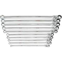 120XP Universal Spline XL Flex Head GearBox Wrench Set, Ratcheting Box, 10 Pieces, Imperial Sidevic Inc.
