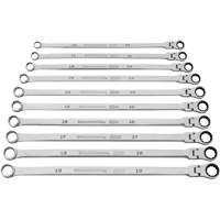 120XP Universal Spline XL Flex Head GearBox Wrench Set, Ratcheting Box, 10 Pieces, Imperial Sidevic Inc.