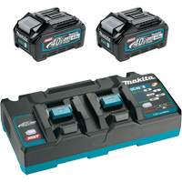 XGT Dual Port Rapid Charger Starter Kit with (2) 4 Ah Batteries, 40 V, Lithium-Ion Sidevic Inc.