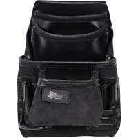 Phantom Collection Heavy-Duty Nail & Tool Bag, Leather, 10 Pockets, Black Sidevic Inc.