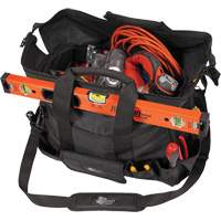 Phantom Collection 18" Contractor's Tool Bag, Ballistic Polyester, 25 Pockets, Black Sidevic Inc.