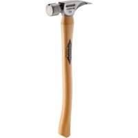 Marteau &agrave; face lisse en titane avec manche incurv&eacute; en noyer, 14 oz, Prise en Bois, 18" lo Sidevic Inc.
