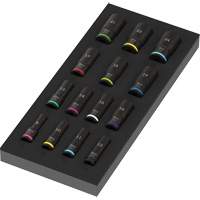 Insert en mousse pour jeu de douilles profondes Impaktor 1 Zyklop B, 15 Mcx, Chocs, Prise de 3/8", Profond Sidevic Inc.