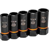 Bolt Biter Extraction Socket Set, 5 Pcs, Impact, 1/2" Drive Size, Deep Sidevic Inc.